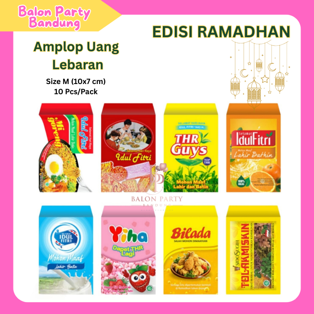 

Amplop Uang Lebaran Medium (Isi 10 Lembar) / Angpao Panjang Size M