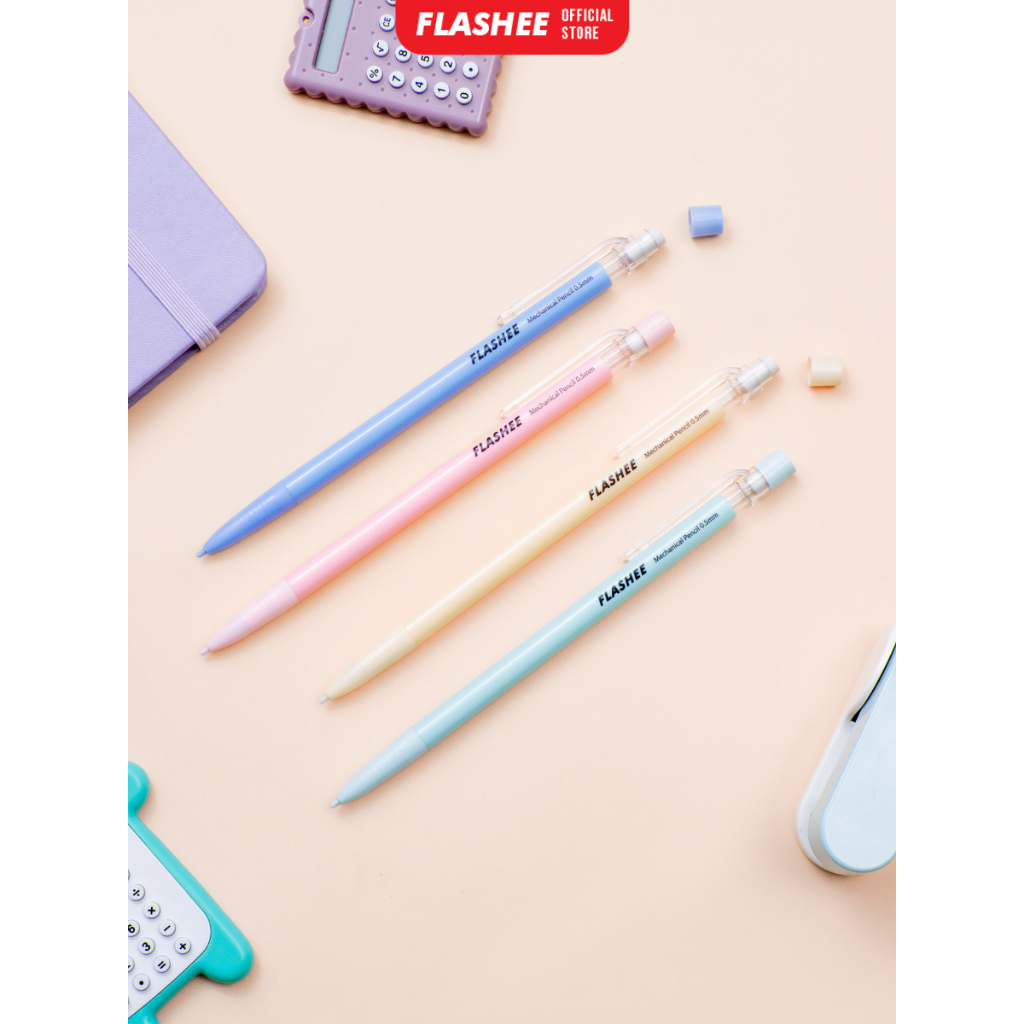 

Flashee Pensil Mekanik 0,5 mm Pastel Mechanical Pencil Graphite Lead Automatic