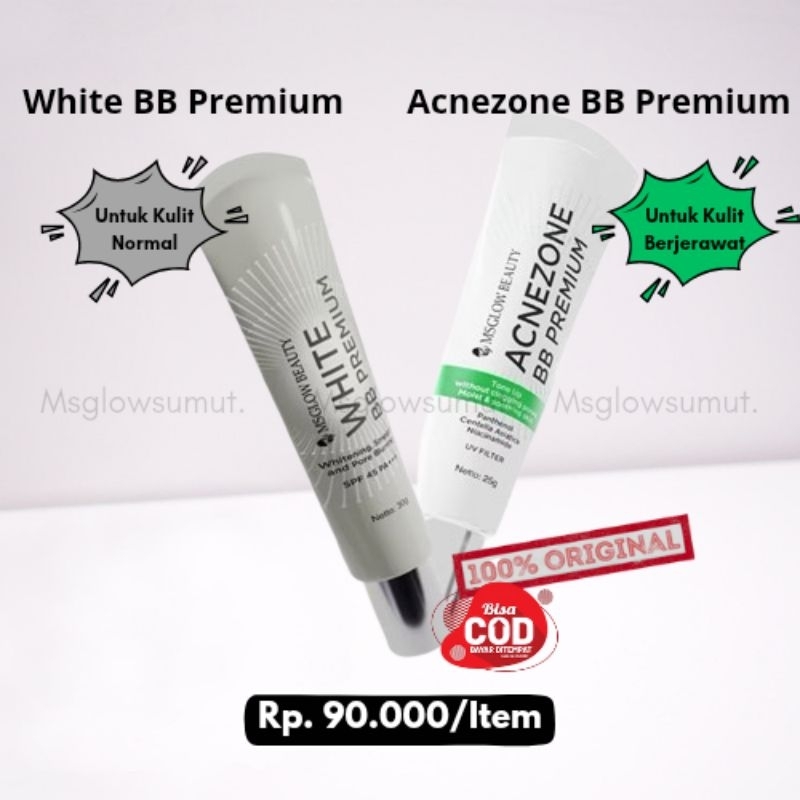 NEW BB CREAM MS GLOW - White BB Premium Cream Ms Glow - Acnezone BB Premium Cream Ms Glow Beauty
