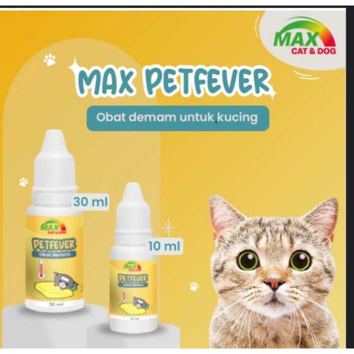Max Fever Cair- Obat Demam Kucing - Obat Kucing Demam - Max Fever Obat Demam Sirup Tetes