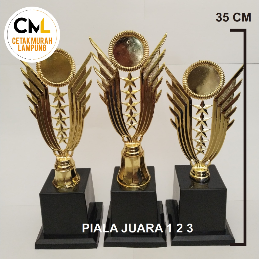 [ DAPAT 3 PIALA ] PIALA EKONOMIS 123 JUARA LOMBA CUP TROPHY BOLA VOLI FUTSAL CERDAS CERMAT KELAS