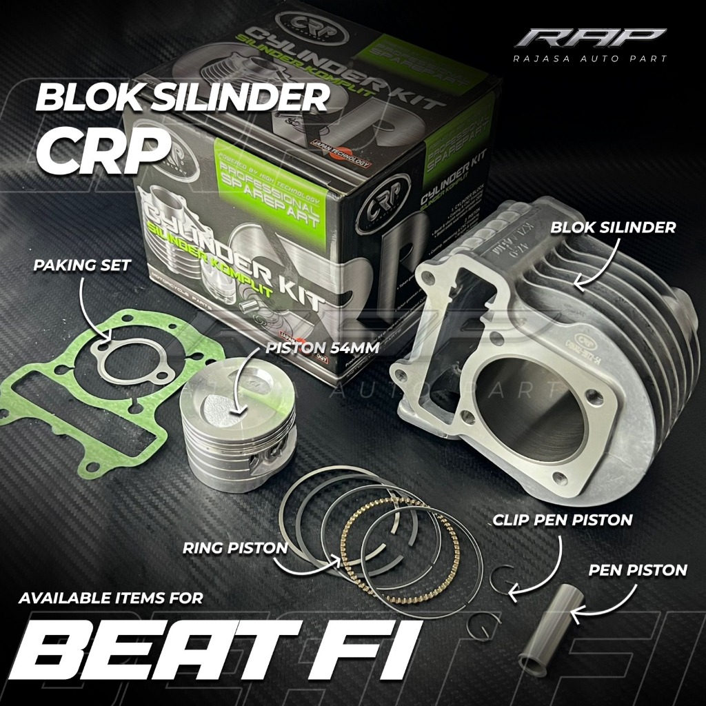 PAKET BLOK SEHER/BORING BORE UP BEAT FI SCOOPY FI VARIO 110 FI 53,5MM 54MM 54,5MM/CYLINDER BLOK BEAT