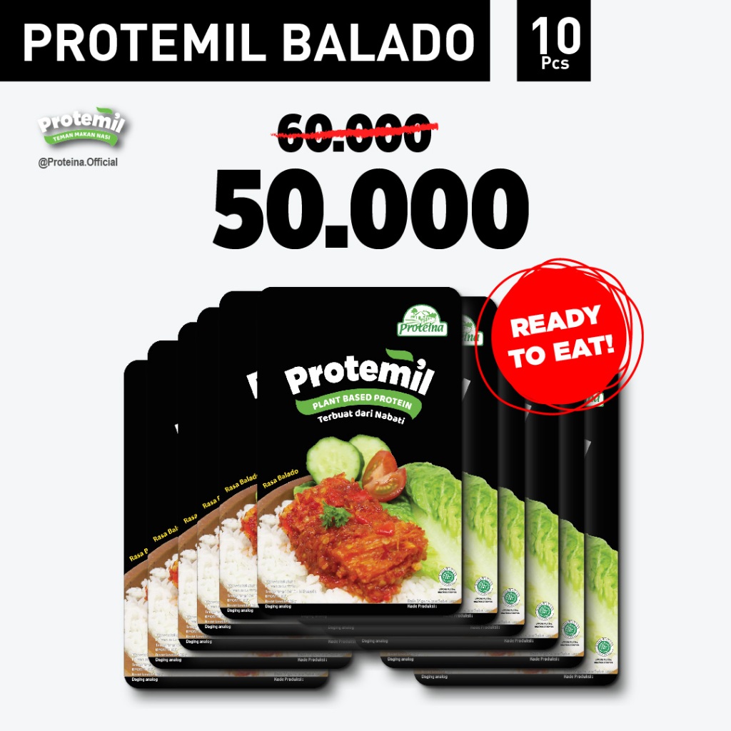 

Protemil Balado 10pcs / Makanan Instan/ Siap Makan