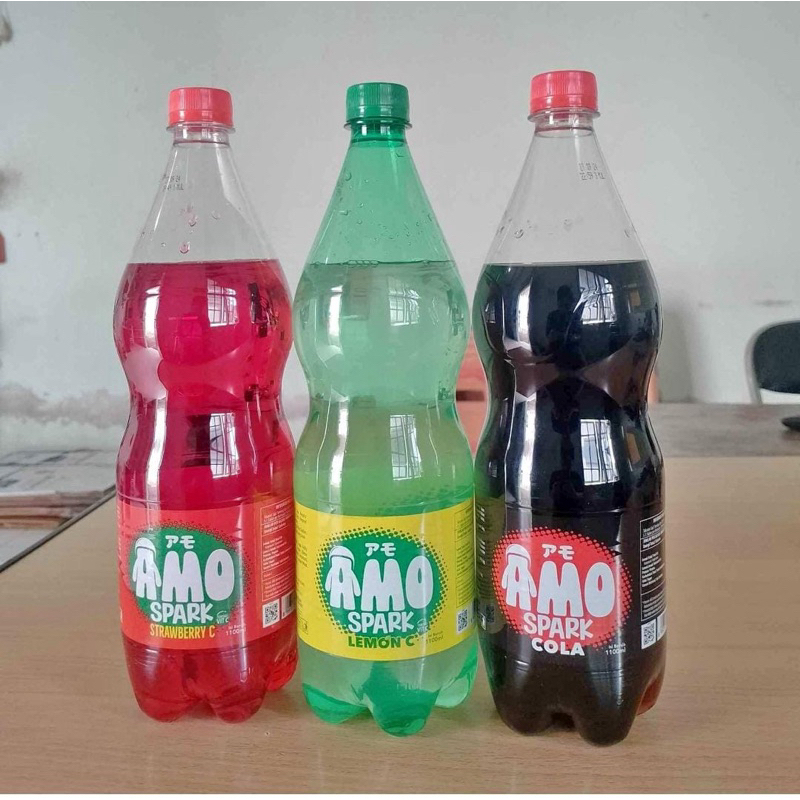 

☆Airensia07☆ AMO SPARK MINUMAN SODA RASA COLA / STRAWBERRY / LEMON 1,1 liter dan 200 ml