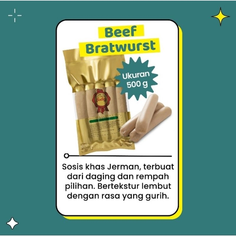 

Sosis Soelina Beef Bratwurst 500 gram