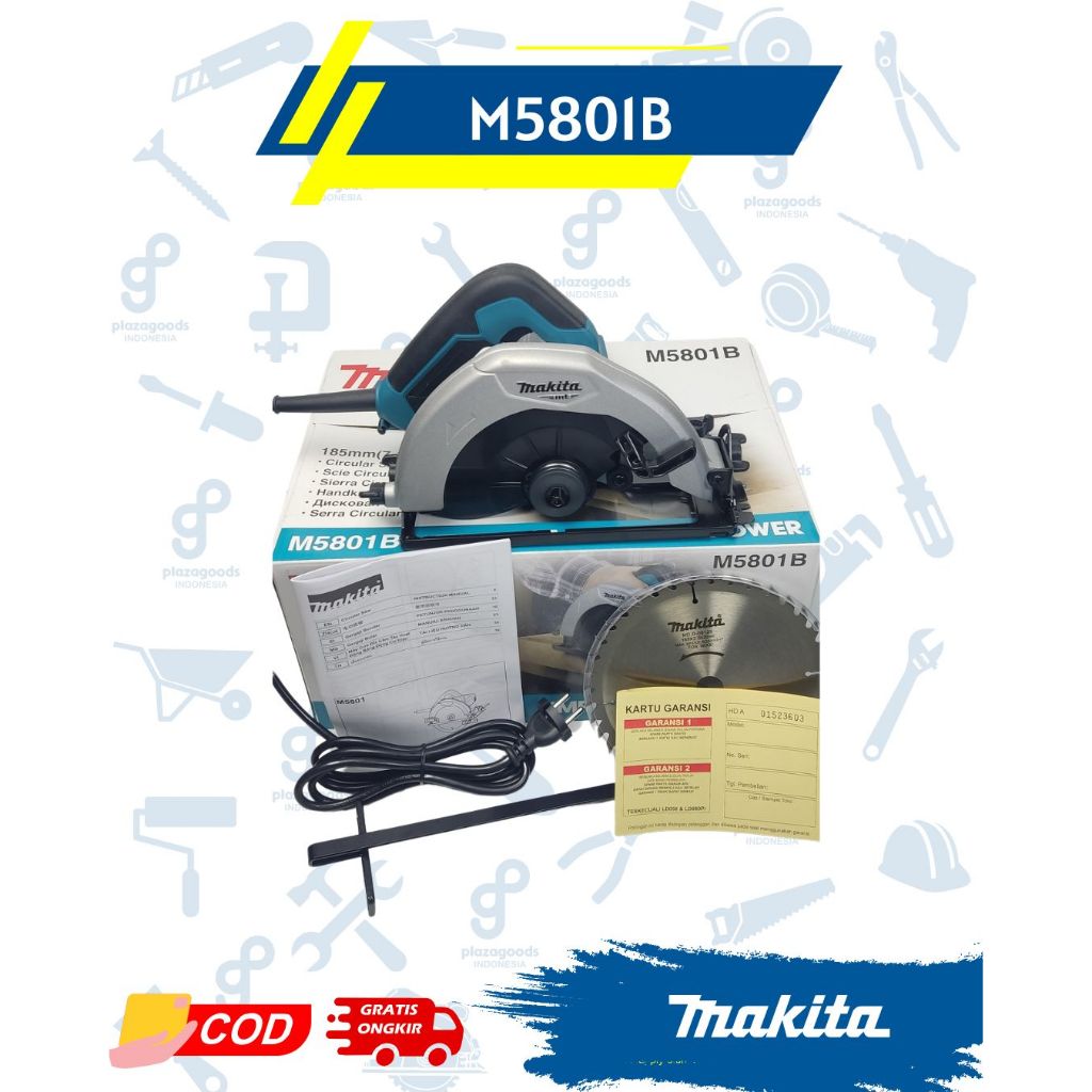 Makita M5801B Mesin Pemotong Kayu Makita Circular saw Makita Circle Makita Makita Original