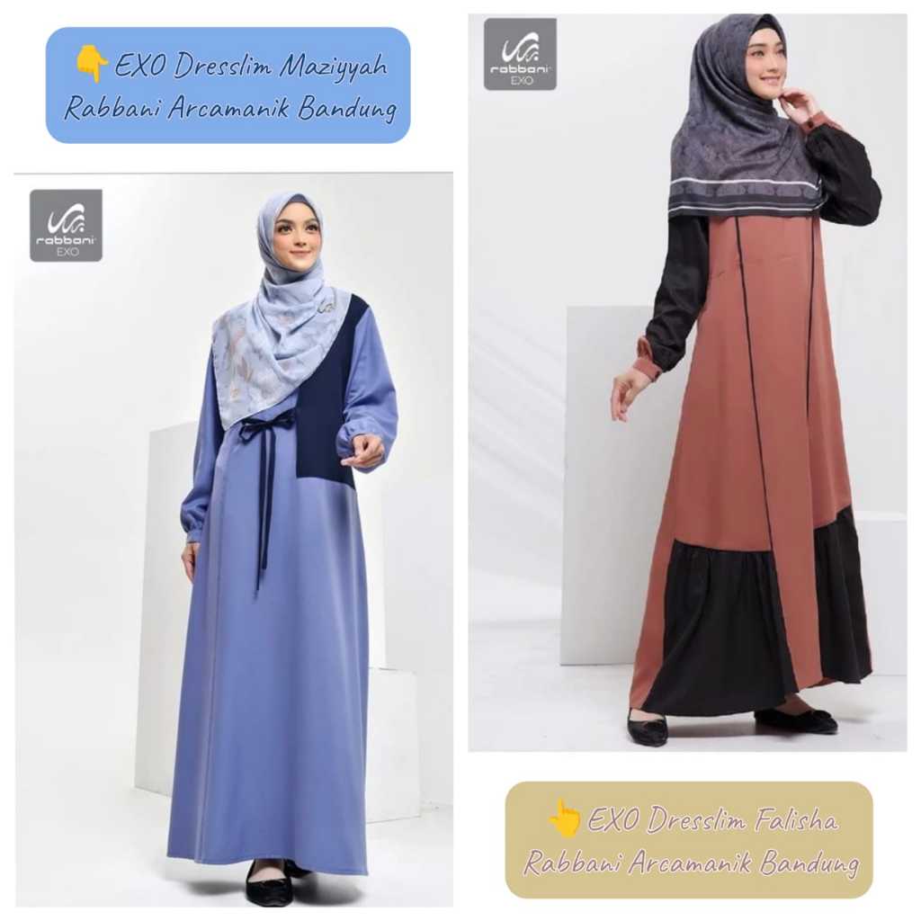 Dress Muslim Rabbani Termurah - Rabbani EXO Dresslim Maziyyah & Falisha