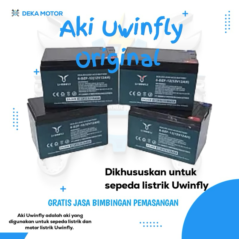Aki Uwinfly Sepeda Listrik Original