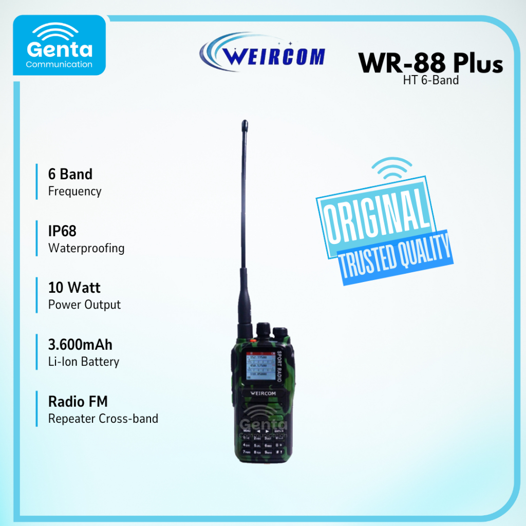 HT WEIRCOM WR88 PLUS 6BAND / WEIRCOM WR 88 PLUS 6 BAND / HANDY TALKY WALKIE TALKIE WEIRCOM WR88 6 BA