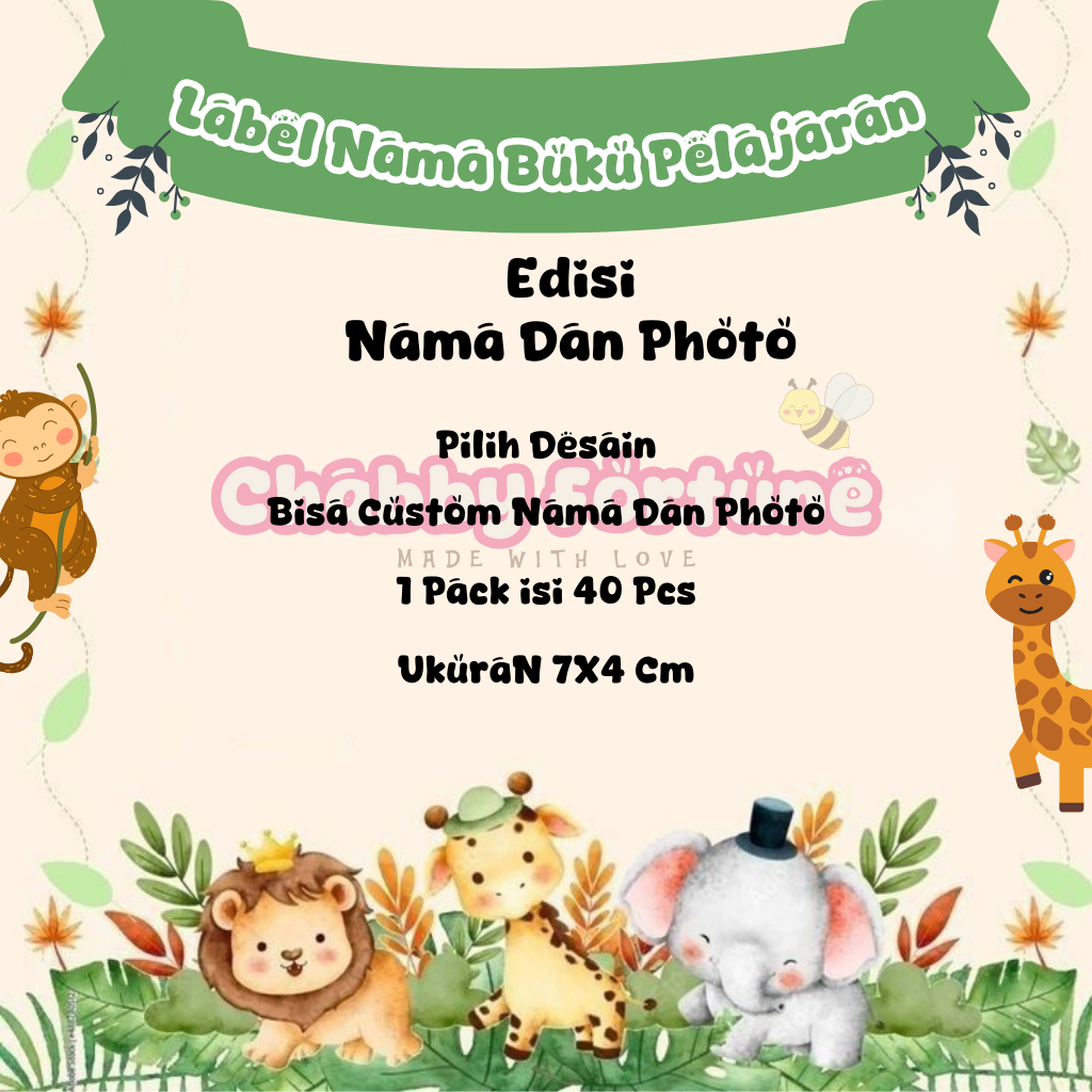 

STICKER MATA PELAJARAN-LABEL BUKU PELAJARAN- STICKER LABEL NAMA CUSTOM ANAK ISI 40 / 20 PCS