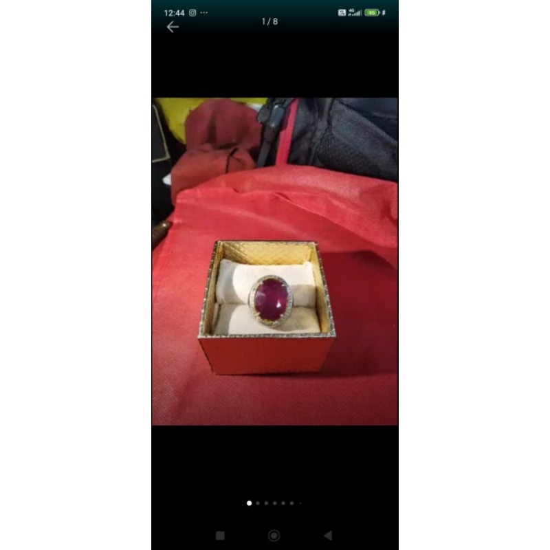 Cincin Eropa Emas Pria Ruby Mira Afrika Super Besar Kode 031