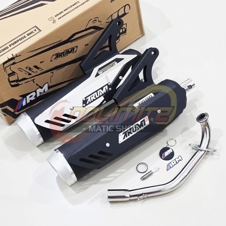Knalpot Standar Racing ARM Arumi Street Series Full Package Honda Genio NEW Beat Deluxe Scoopy Prest