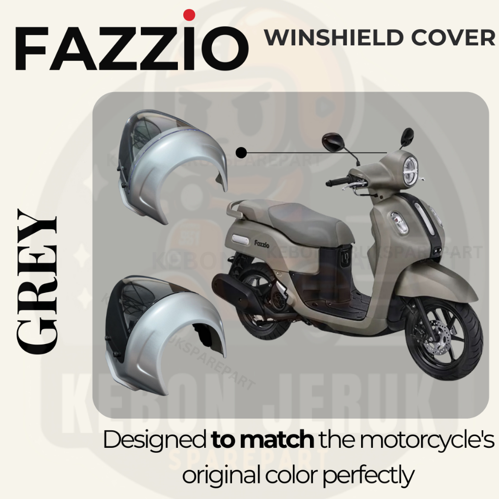Windshield Fazzio Titanium Grey Visor Double Trouble Thailand Quality Style