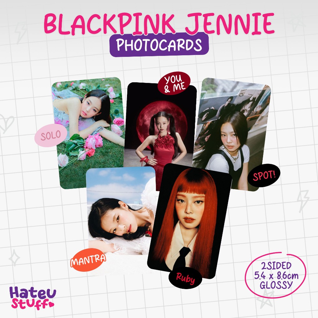 [all-in] Blackpinkeu Jennie Unofficial Photocard Ruby + Selca, Mantra, SPOT, Profile, You & Me, SOLO
