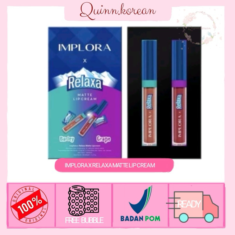 Implora X Relaxa Matte Lipcream 1set(2pcs)