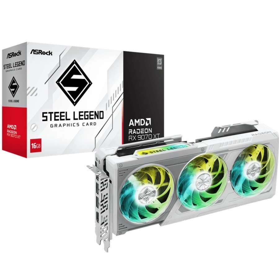 ASROCK AMD RADEON RX 9070 XT / RX 9070XT STEEL LEGEND 16GB GDDR6