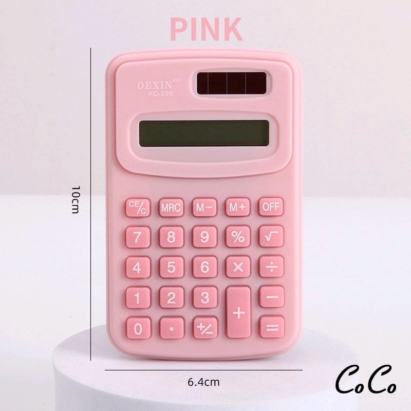 

Kalkulator Aesthetic Warna Pink Macaron Mini Portable 8 Digit