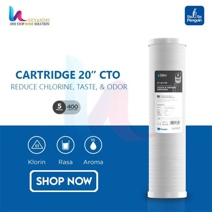 Catridge Penguin CTO 20 Inch | Filter Air Penguin CTO 20" | Catridge CTO 20" | Saringan Air Penguin 