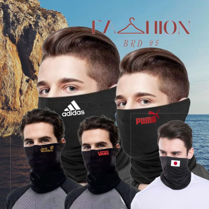 buff pengendara motor / Masker buff logo bendera | buff hitam logo | buff murah