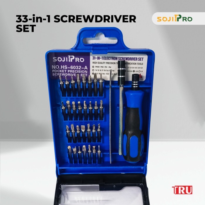 

Obeng Set 33in1 SerbaGuna Screwdrivers Repair tool set 33 in 1 Sojipro- SJP 8001