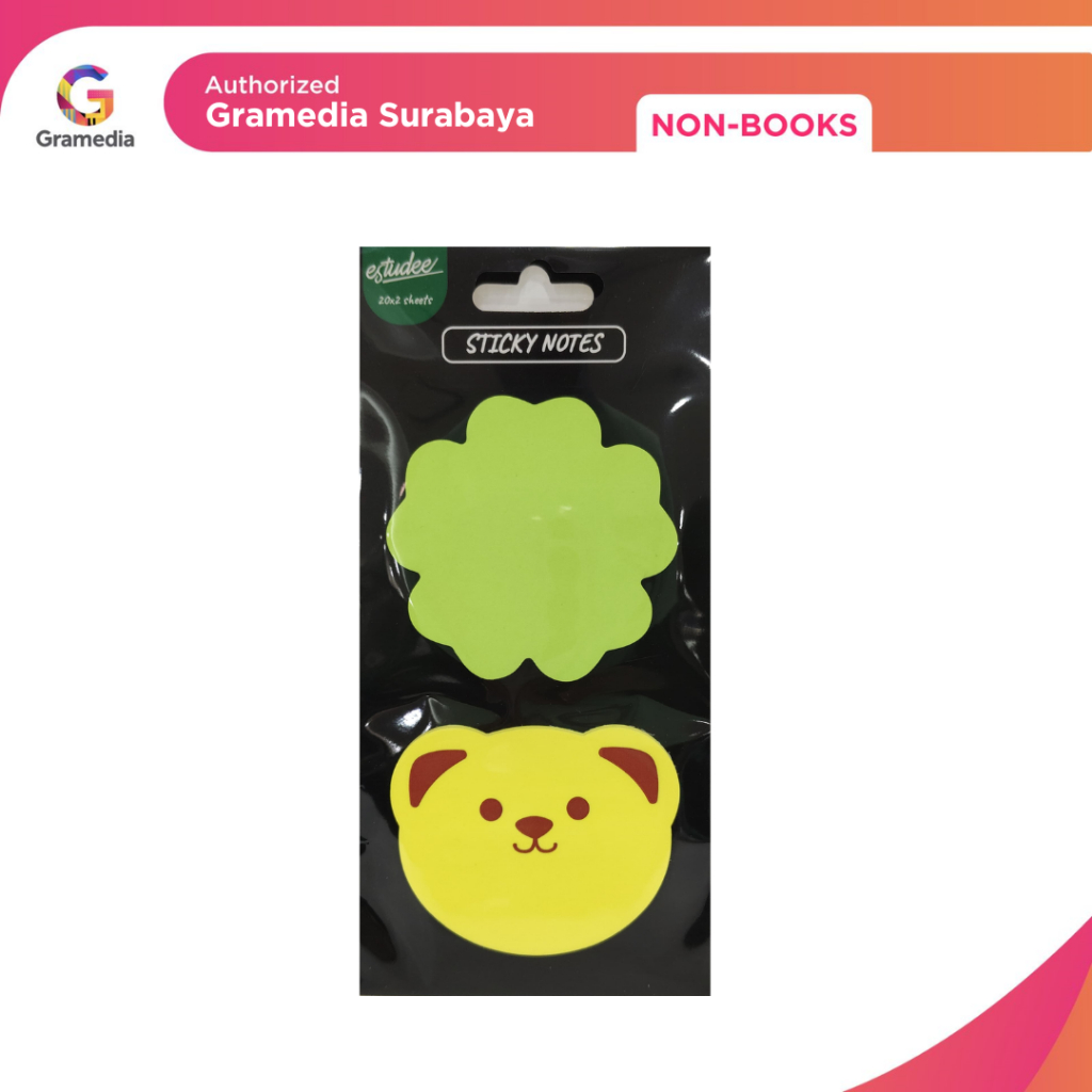 

Gramedia Surabaya - Estudee Sticky Note Diecut Clover Bear 70x70MM 20Sht