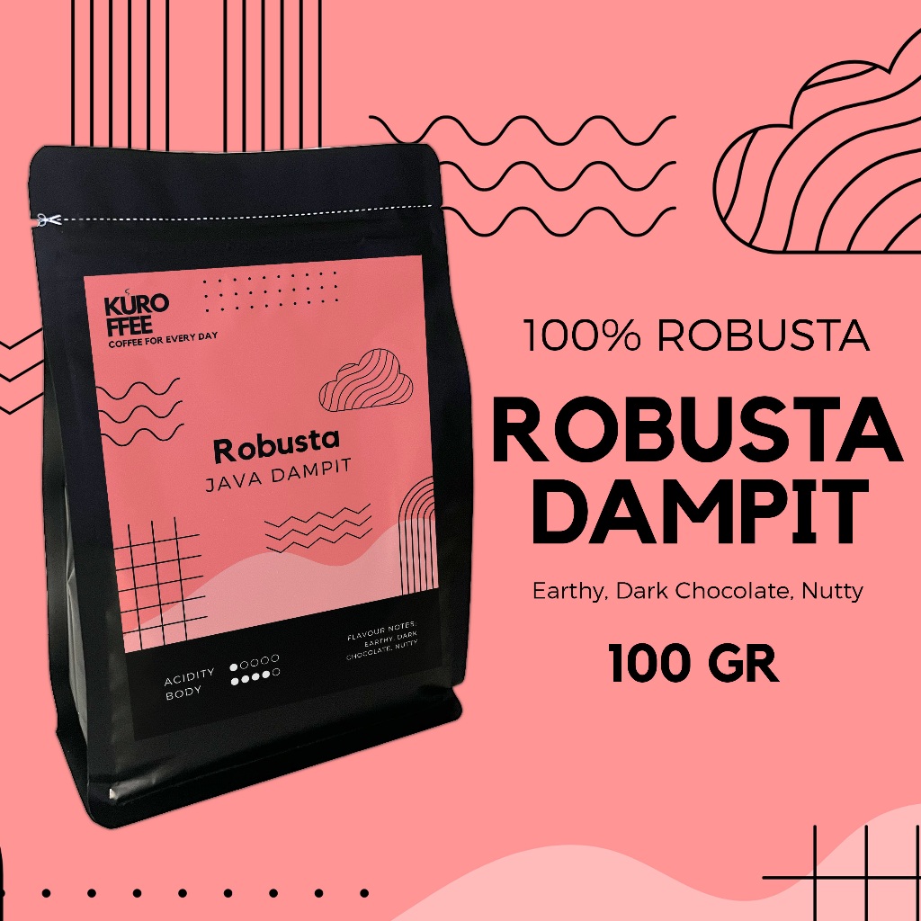 

Kuroffee - Kopi Robusta Java Dampit Biji/Bubuk (Coffee Bean/Grind) 100gr