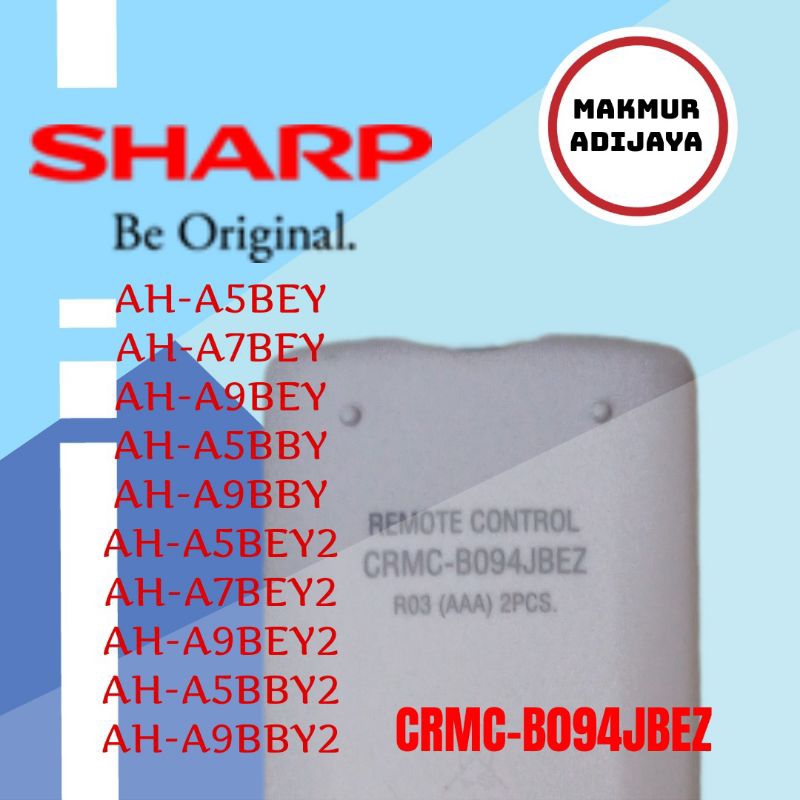 YC22 Remot AC Sharp Original CRMC-B094JBEZ menjadi CRMC-B199JBEZ AH-A5BEY AH-7BEY AH-A9BBY AH-A5BEY2