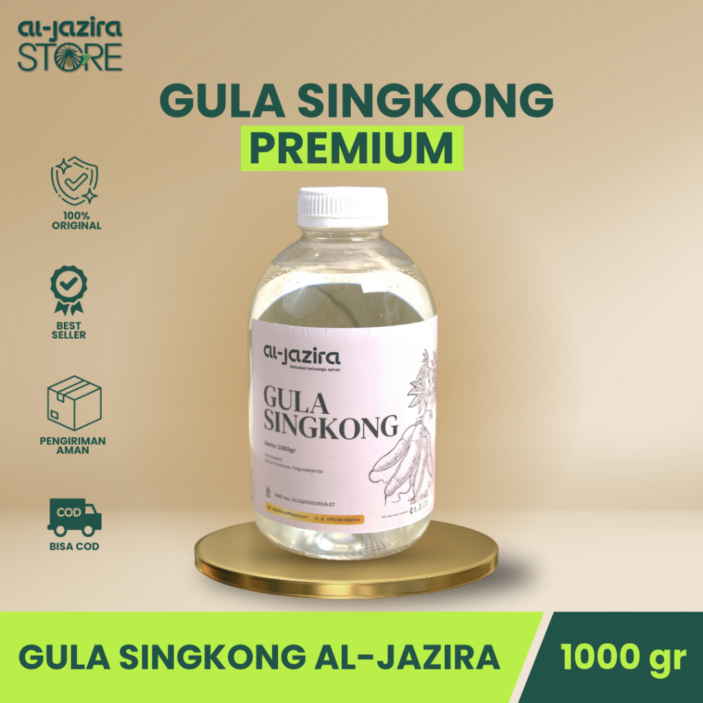 

Gula Cair Singkong Al-Jazira 1KG Rendah Kalori Bebas Gluten Aman Diabetes Gula Diet Gulakong