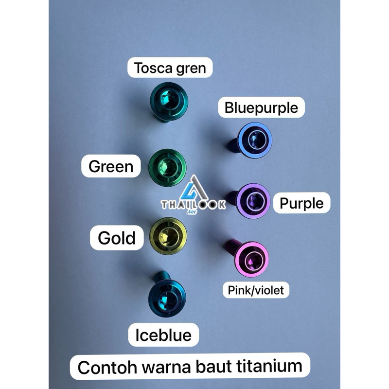 RB Baut titanium Set CVT Honda Beat Genio Vario160 Scoppy Vario 125 150 Titanium 13pc FULL SET PNP