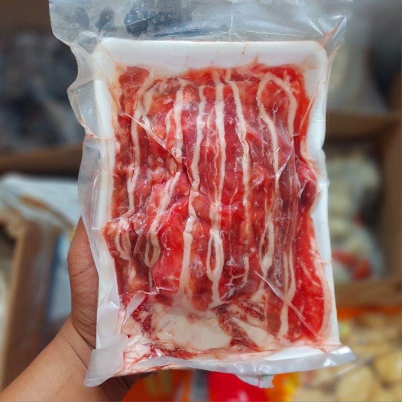 BEEF SLICE FROZEN / DAGING SAPI SLICE / DAGING SAPI TIPIS FROZEN 500gr