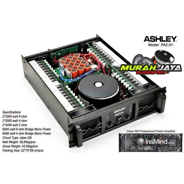 POWER AMPLIFIER ASHLEY PA 2.0 PLUS POWER AMPLI ASHLEY PA2.0+ ORIGINAL