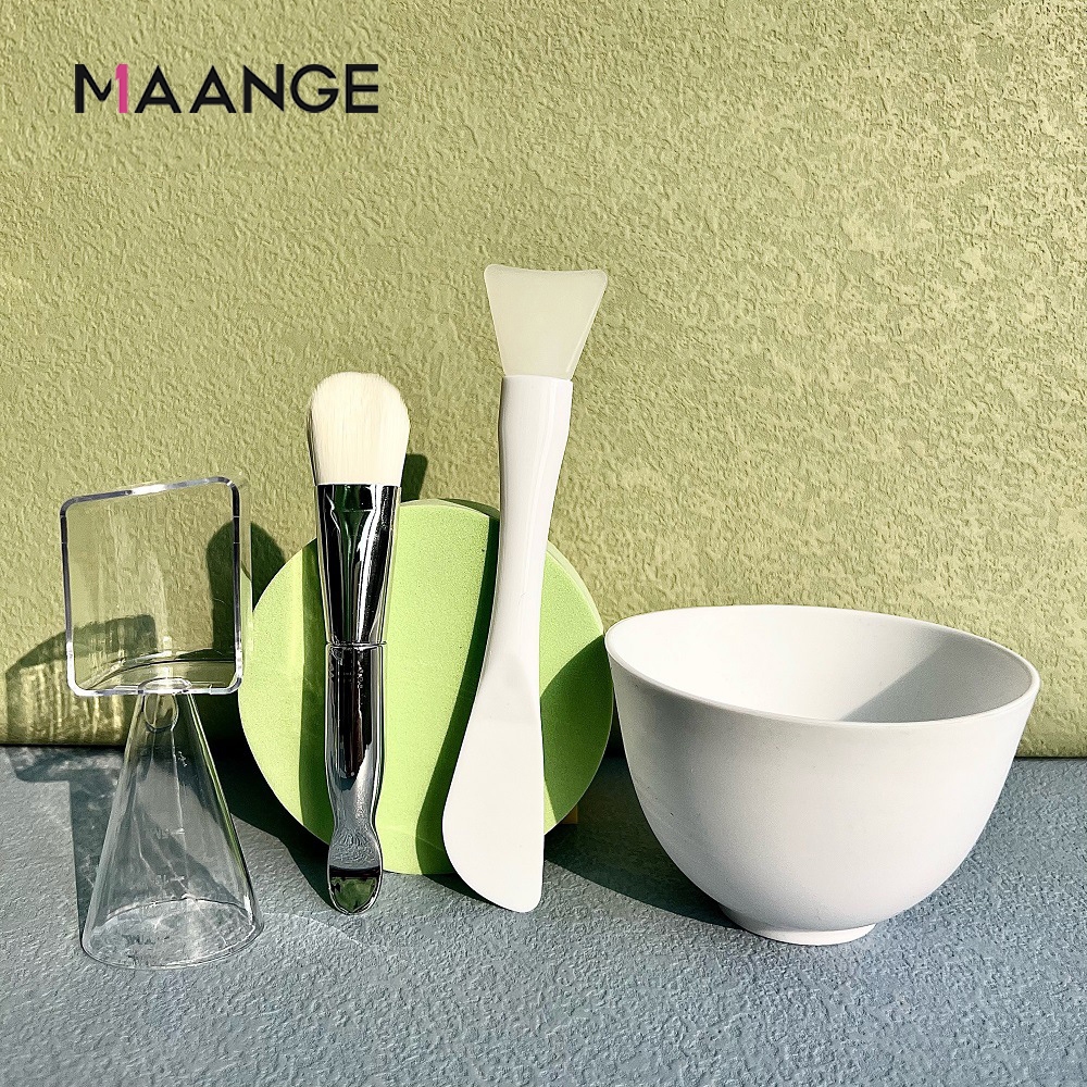 Mangkok Masker 4 in 1 Set Lengkap Satu Keluarga Lulur Kuas Pengaduk Sendok Kuas Masker Kualitas DIY 