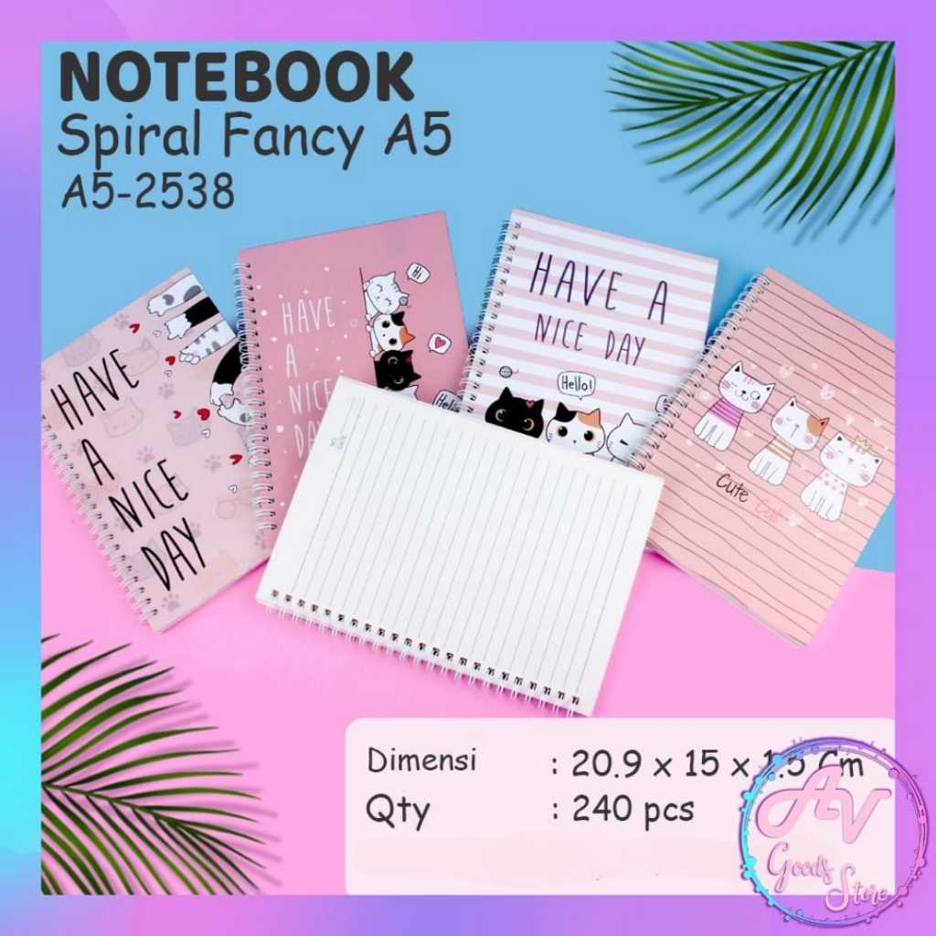 

NOTE BOOK/ DIARY SPIRAL A5 CAT 2538