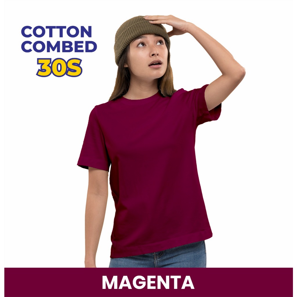 KAOS POLOS MAGENTA / KAOS POLOS COTTON COMBED 30S MAGENTA / KAOS PREMIUM