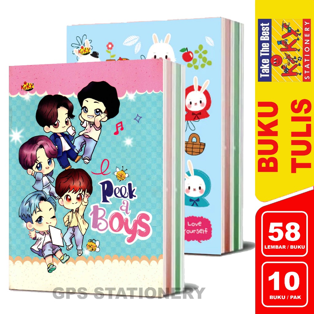 

Buku Tulis KIKY 58 Lembar 1 Pak Isi 10 Buku Murah