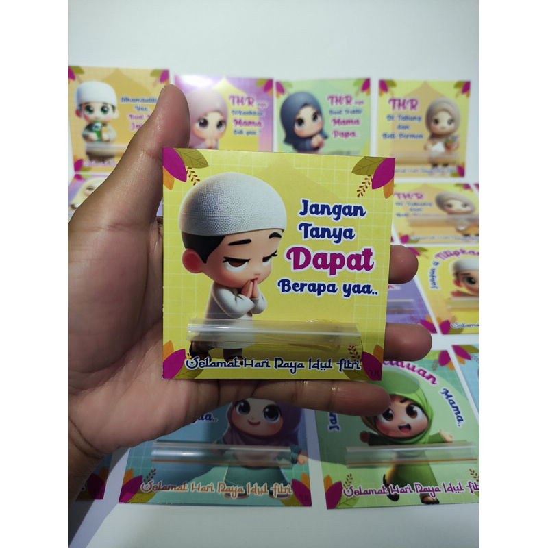 

24 Amplop lebaran + FREE plastik dan sedotan unik viral 2025 / lucu custom