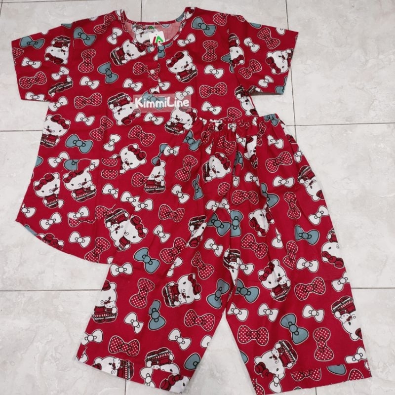 SETELAN BAJU TIDUR BAHAN KATUN REAKTIF MERLIN 2 MODEL CELANA SIZE DEWASA : BD CELANA 3/4 BABYDOLL + 