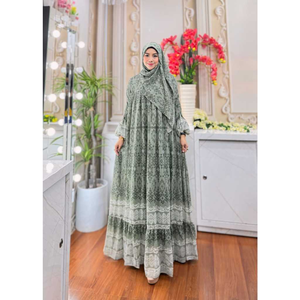 Zahira1808 Rayanna Series Bahan Ceruty Baby Doll Ori Baiti Colection Mariani Fashion