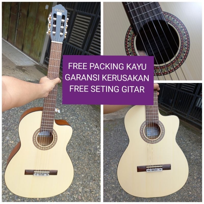 GITAR CLASSIC ORIGINAL GRAZIA MODEL CS 05 NC GITAR KLASIK NYLON