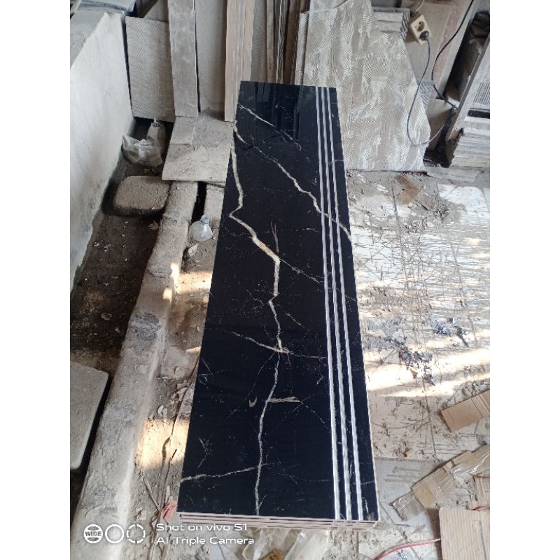 granit pijakan anak tangga 30x80-30x120 hitam motif stepnosing custom ukuran listplint tangga