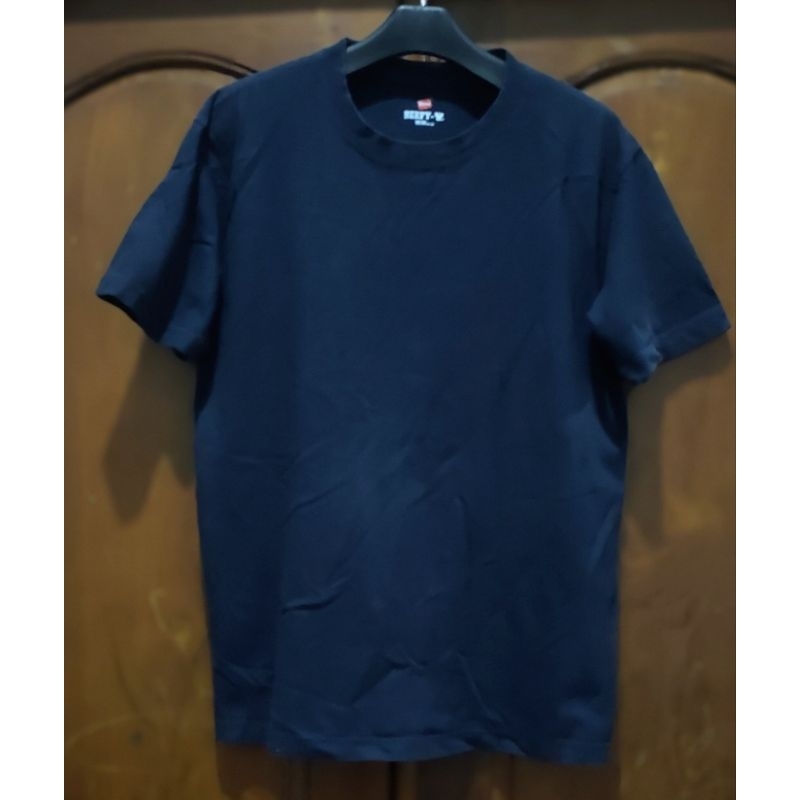 Kaos Hanes navy polos