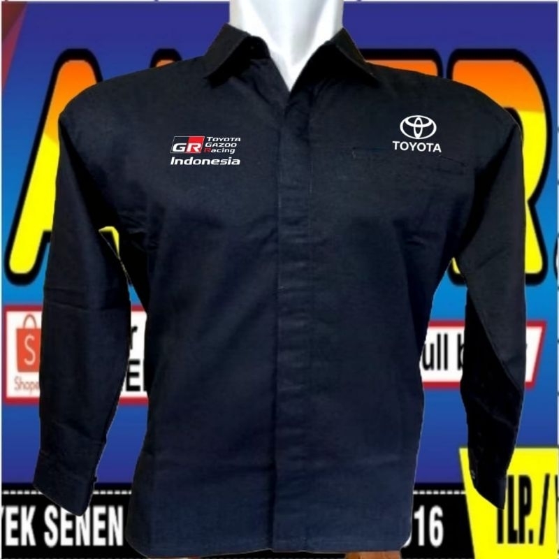kantong 1 kemeja Toyota gazoo racing baju Toyota gazoo racing seragam Toyota gazoo racing Pdh Toyota