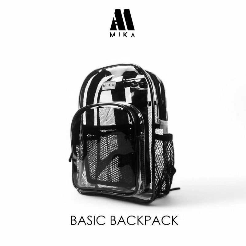 BACKPACK TRANSPARAN / TAS RANSEL HITAM BENING / TAS LAPTOP / TAS SERUT BESAR / TAS ANAK SEKOLAH / TA