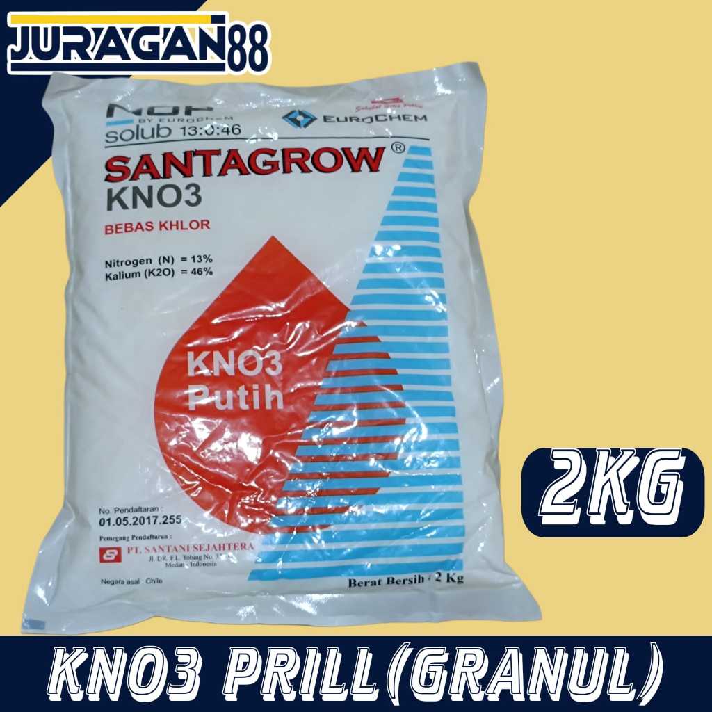 PUPUK KNO3 PRILL 2KG SANTAGROW/ KNO3 MKP PUPUK PERTANIAN