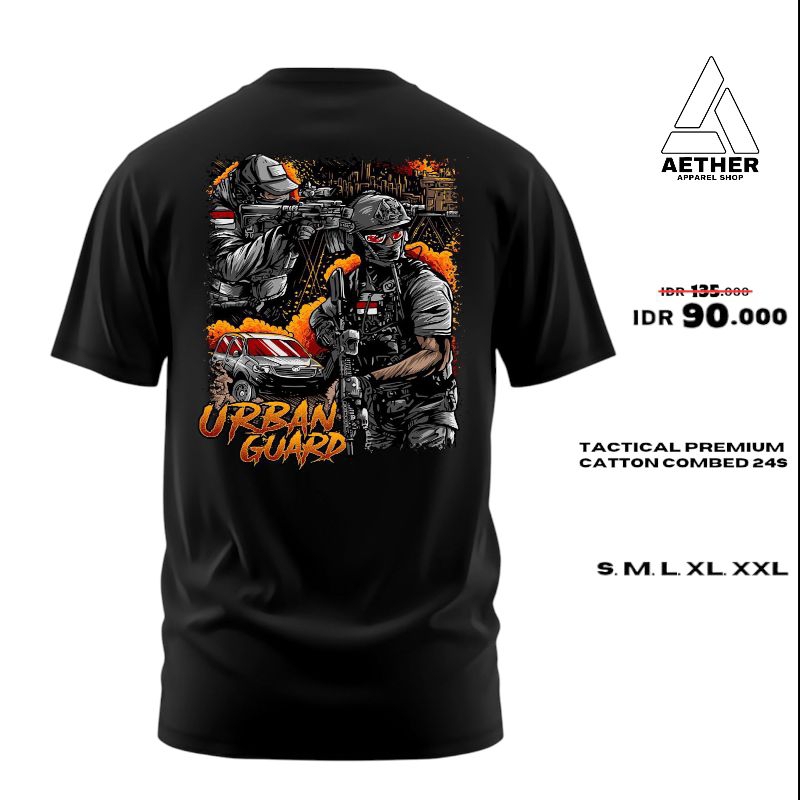 Baju Kaos Tactical | Tactical Urban Guard | Tactical Kaos