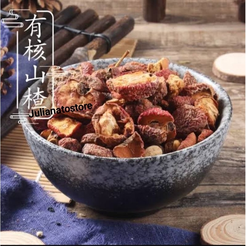 

Hawthorn 红山楂片 100 gram ( merah, kering, segar)