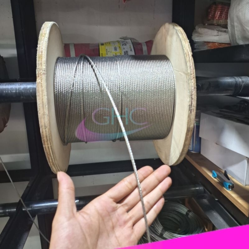 Seling Stainless 1.5mm Kawat Sling Stainless Tali Sling Kabel Seling Stainles Steel