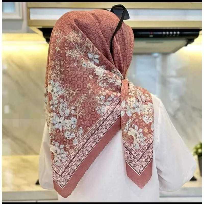 Hijab Segi Empat Voal/kerudung segi empat motip terbaru hijab voal motip premium