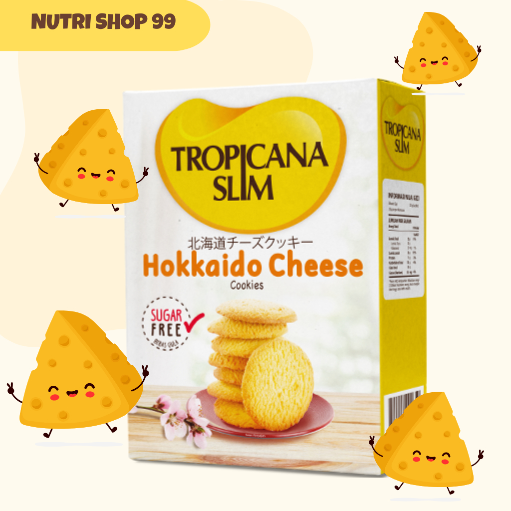 

Tropicana Slim Hokkaido Cheese Cookies BELI 2 GRATIS 1- biskuit bebas gula dengan kalori kontrol 100gr