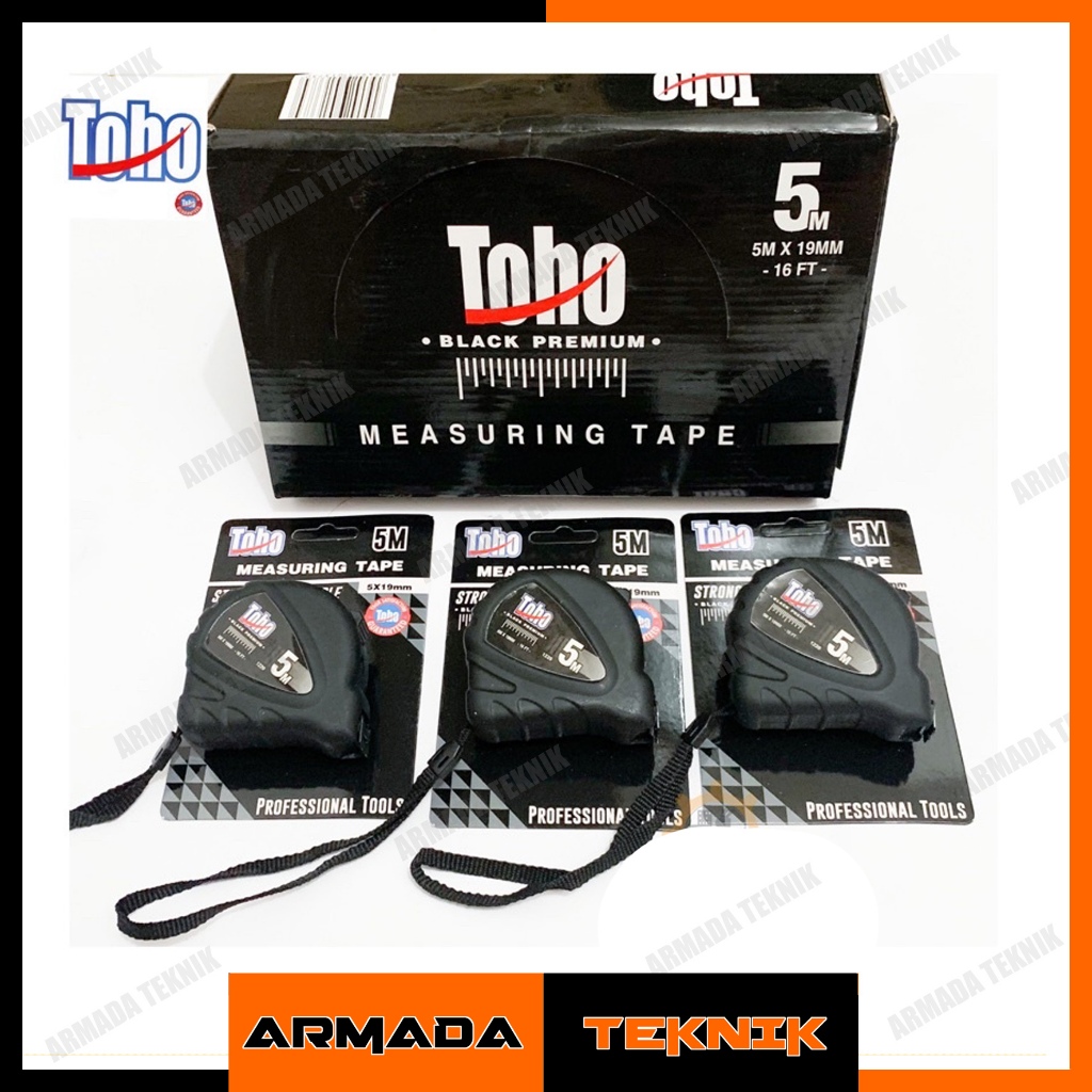 Toho Meteran 5M, 7.5M, 10 M Black Premium Series